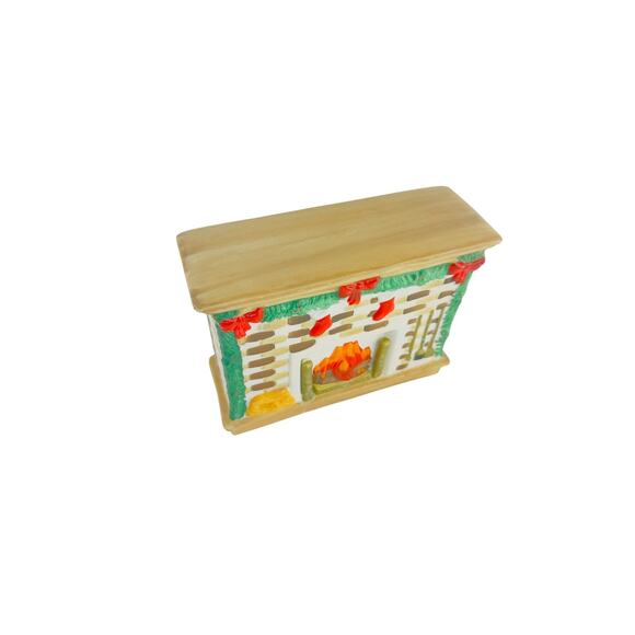 Vintage Ceramic Light-Up Fireplace Mantle Christmas Village House Decoration - Picture 11 of 14